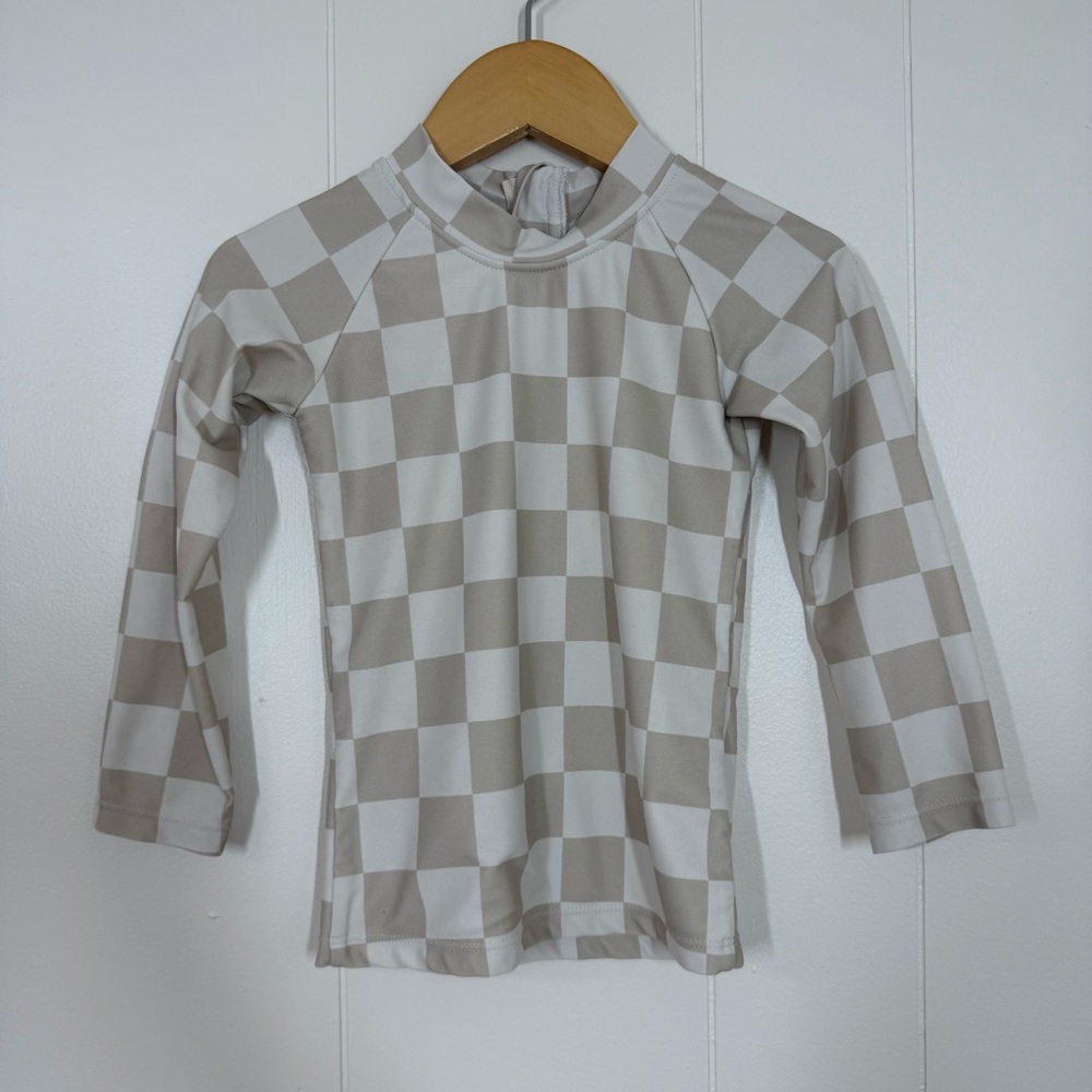 Brixton Phoenix Cream Checkered Rash Guard - Picture 9 of 13